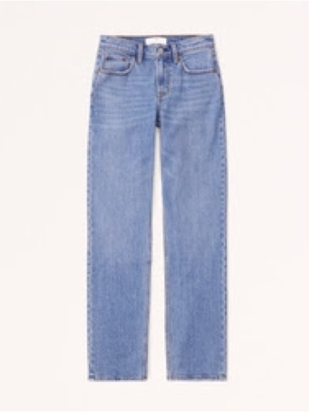 Abercrombie & Fitch Mid Rise Straight Jean - Size 27 - Medium Wash
